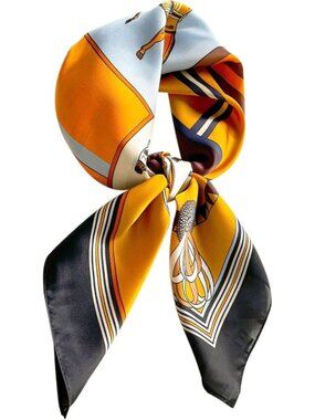 Satin Bandanas Head A18 Blue Scarf Women Lightweight Silk Hair Wrap Sleep Scarf